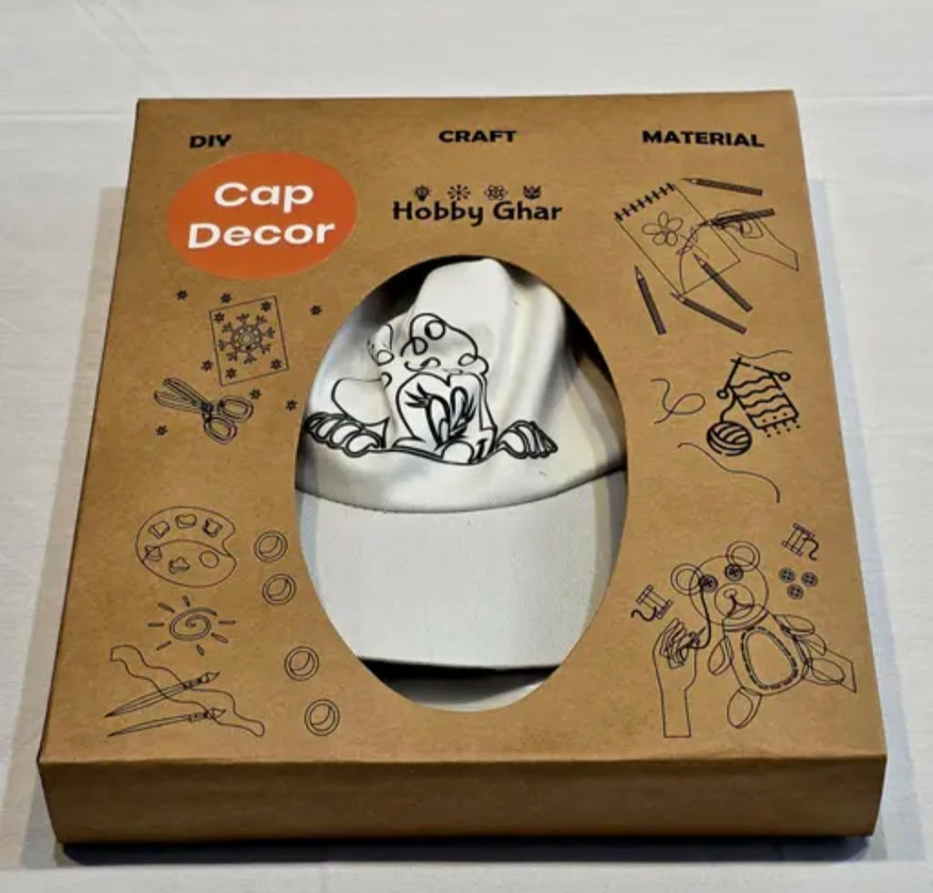 DIY Cap Decor Kit with Mickey Design, White cap