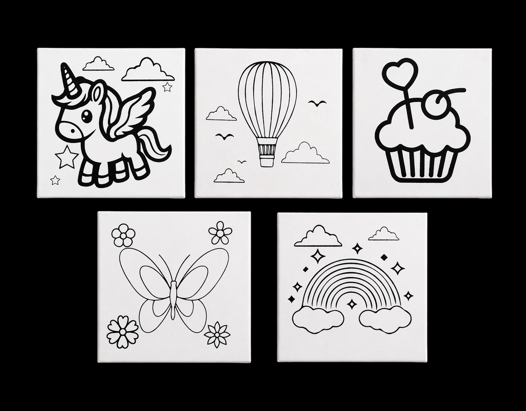 Pack of 5 Printed Canvas