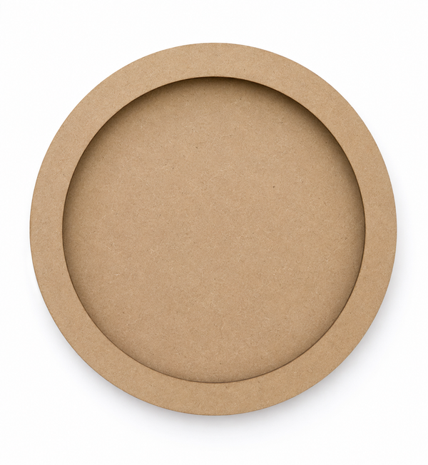 Round MDF Wooden Frame Base For DIY Painting  Without Light