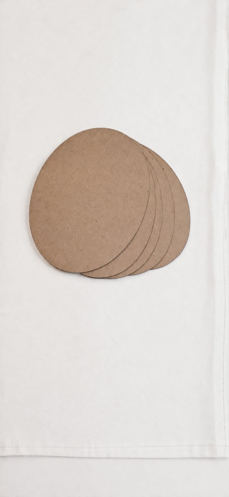 Pack of 5  Oval 8 Inch MDF Boards